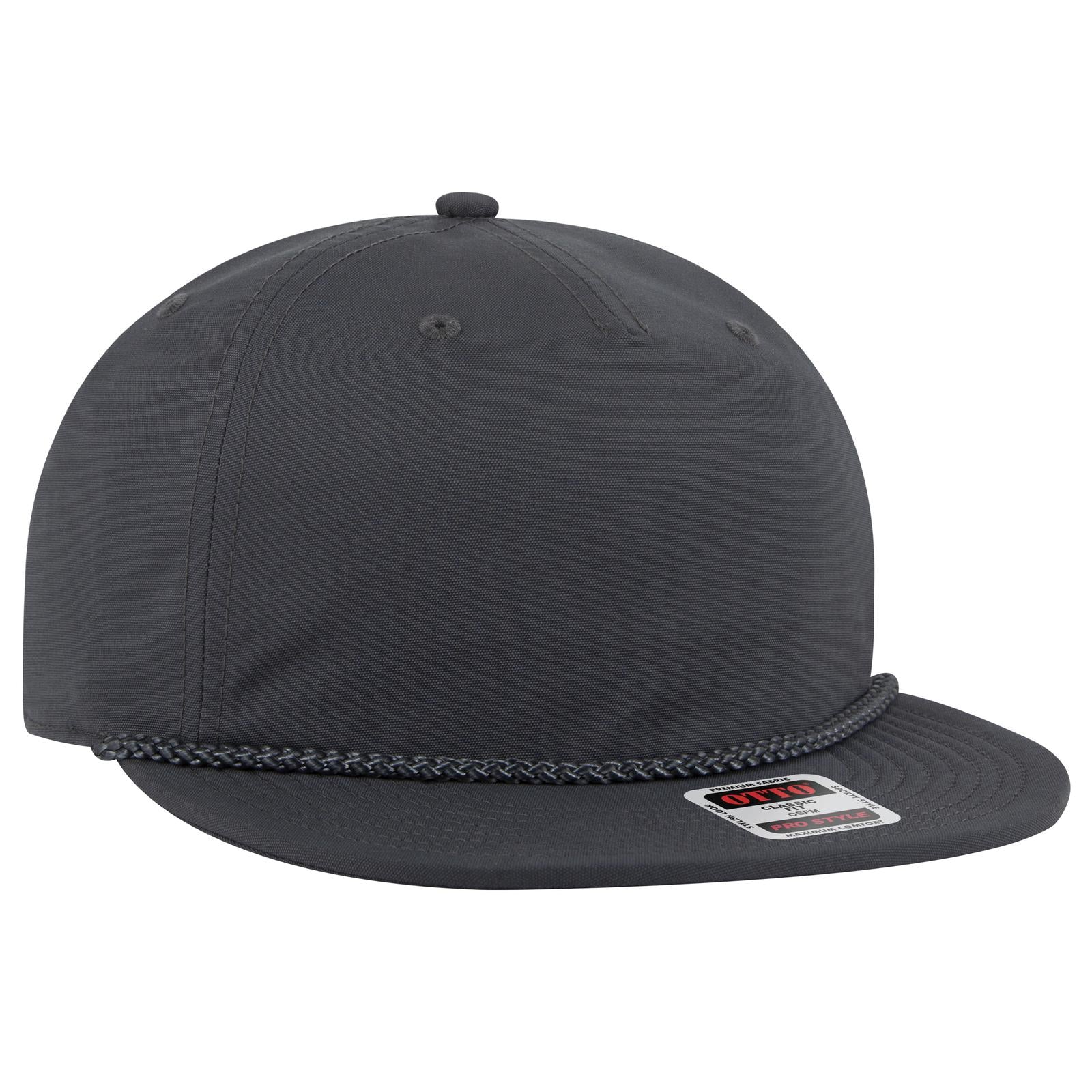 Right View of 025 - Char. Gray OTTO CAP 5 Panel Pro Style Baseball Cap