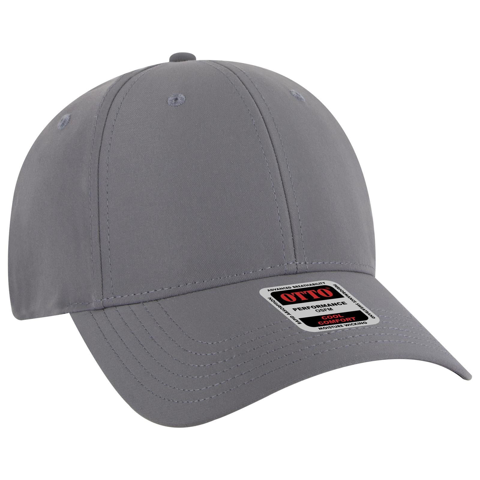 Front View of 025 - Char. Gray OTTO CAP 6 Panel Low Profile Baseball Cap