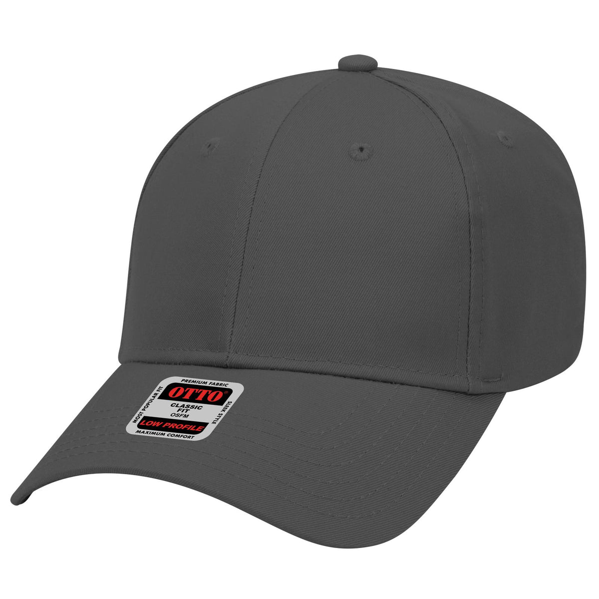 Right View of 025 - Char. Gray OTTO CAP 6 Panel Low Profile Baseball Cap