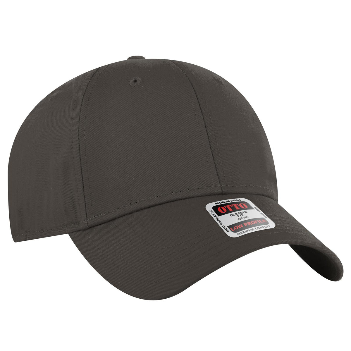 Right View of 025 - Char. Gray OTTO CAP 6 Panel Low Profile Baseball Cap