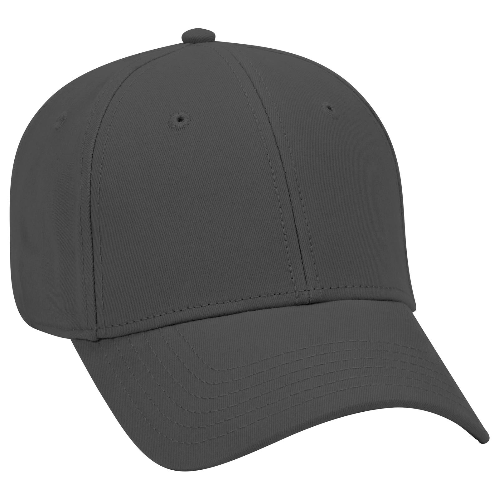 Front View of 025 - Char. Gray OTTO CAP 6 Panel Low Profile Baseball Cap