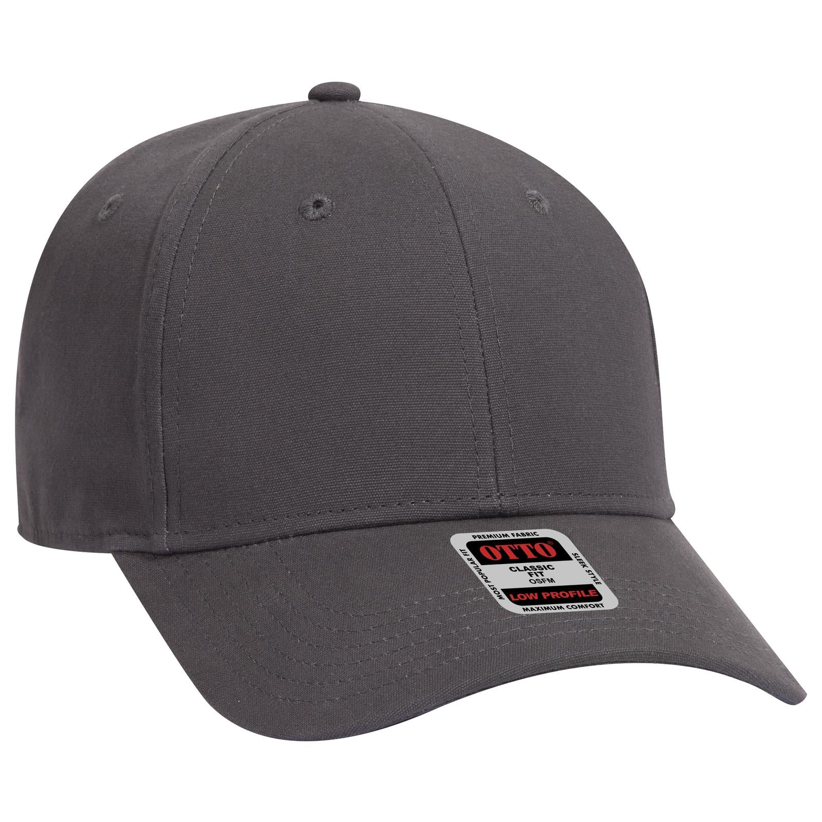 Right View of 025 - Char. Gray OTTO CAP 6 Panel Low Profile Baseball Cap