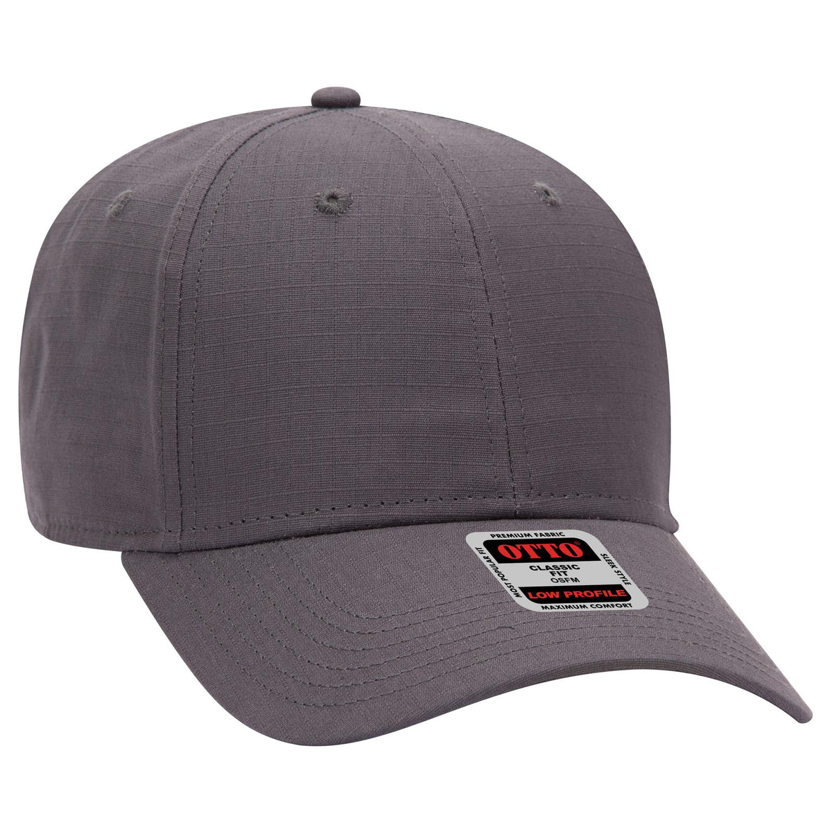 Right View of 025 - Char. Gray OTTO CAP 6 Panel Low Profile Baseball Cap