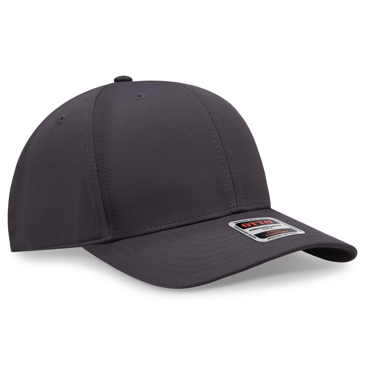 Right View of 025 - Char. Gray OTTO CAP 6 Panel Mid Profile Baseball Cap