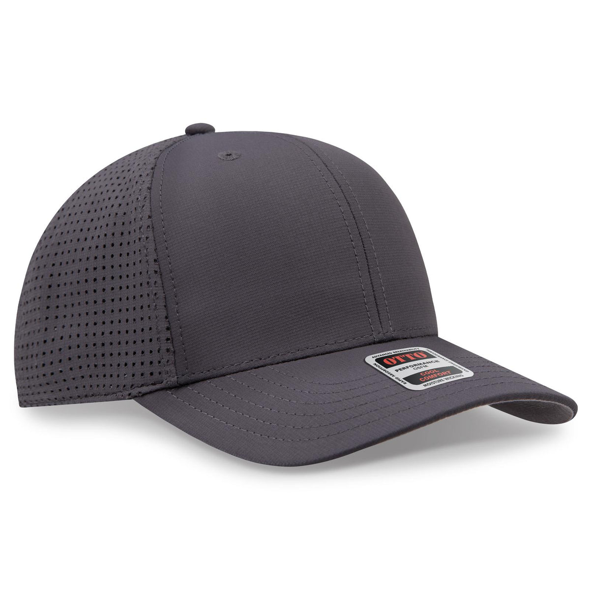 Right View of 025 - Char. Gray OTTO CAP 6 Panel Mid Profile Baseball Cap
