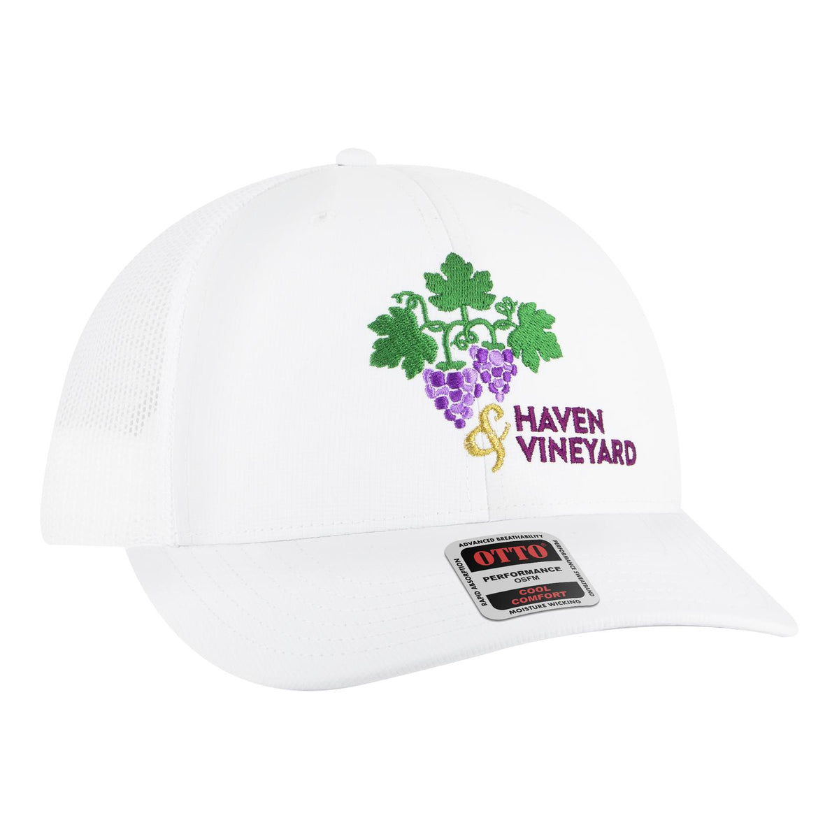 Right View of 025 - Char. Gray OTTO CAP 6 Panel Mid Profile Mesh Back Trucker Hat