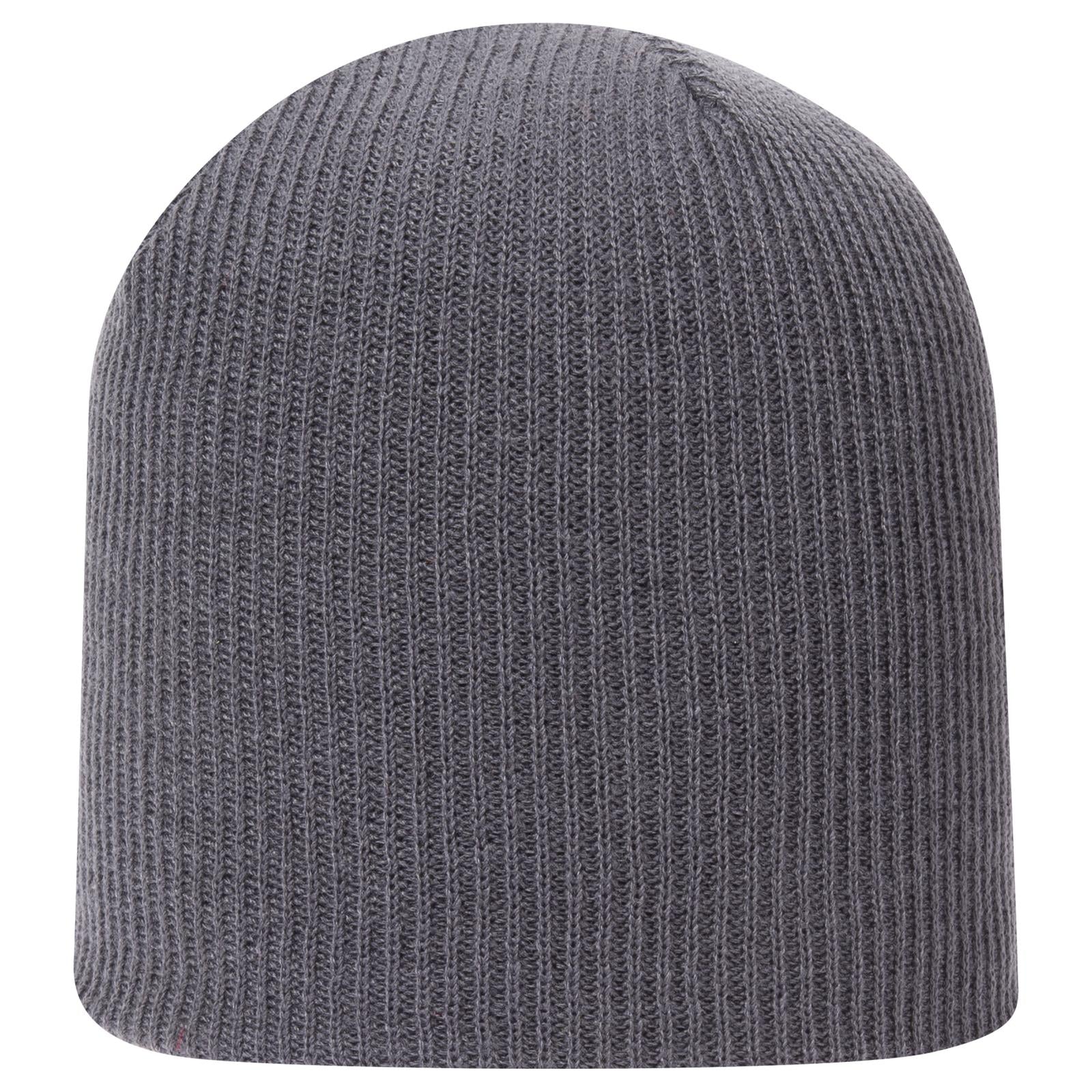 Front View of 025 - Char. Gray OTTO CAP 9 1/2" Premium Rib Knit Beanie