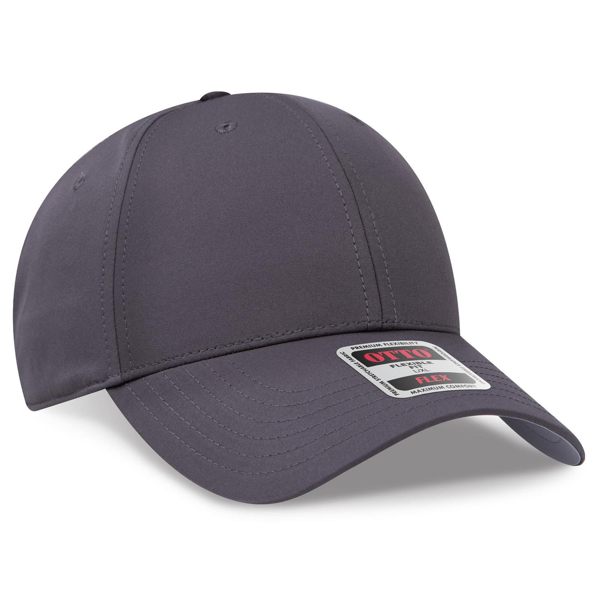 Right View of 025 - Char. Gray OTTO CAP "OTTO FLEX" Fitted 6 Panel Low Profile Baseball Cap