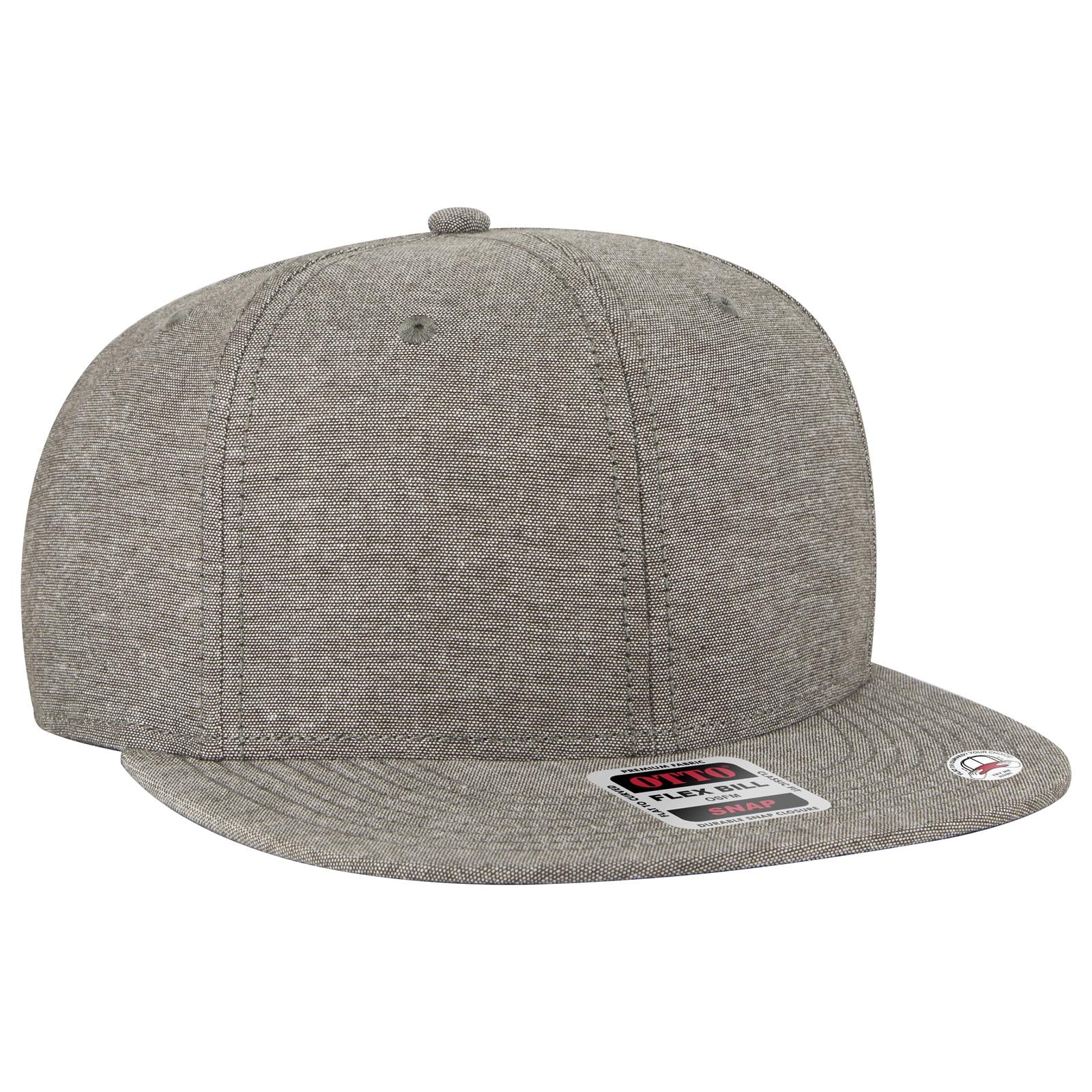 Front View of 025A - Char. Gray OTTO CAP “OTTO SNAP” 6 Panel Pro Style Snapback Hat