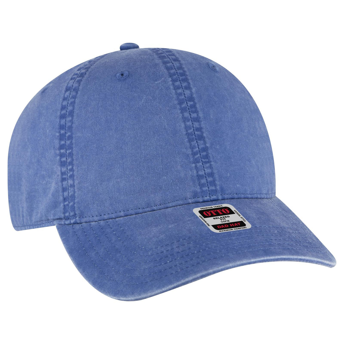 Right View of 030 - Sky Blue OTTO CAP 6 Panel Low Profile Dad Hat