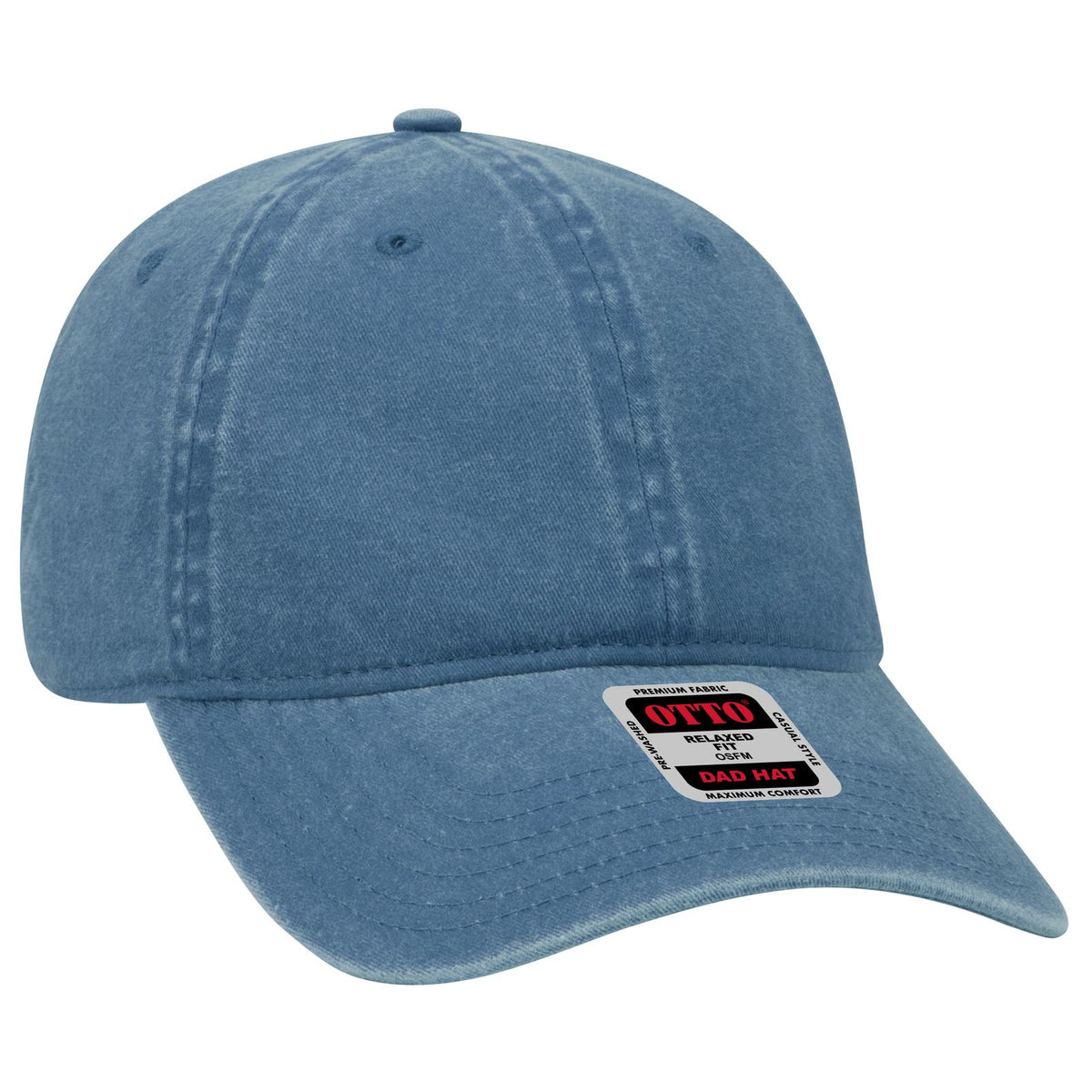Right View of 030 - Sky Blue OTTO CAP 6 Panel Low Profile Dad Hat