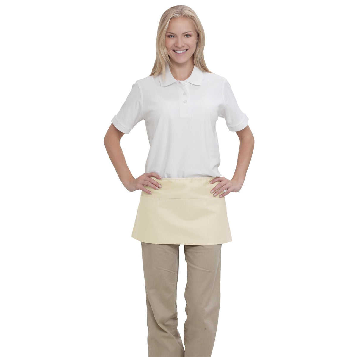 Right View of 031 - Natural OTTO 3 Pocket Waist Apron