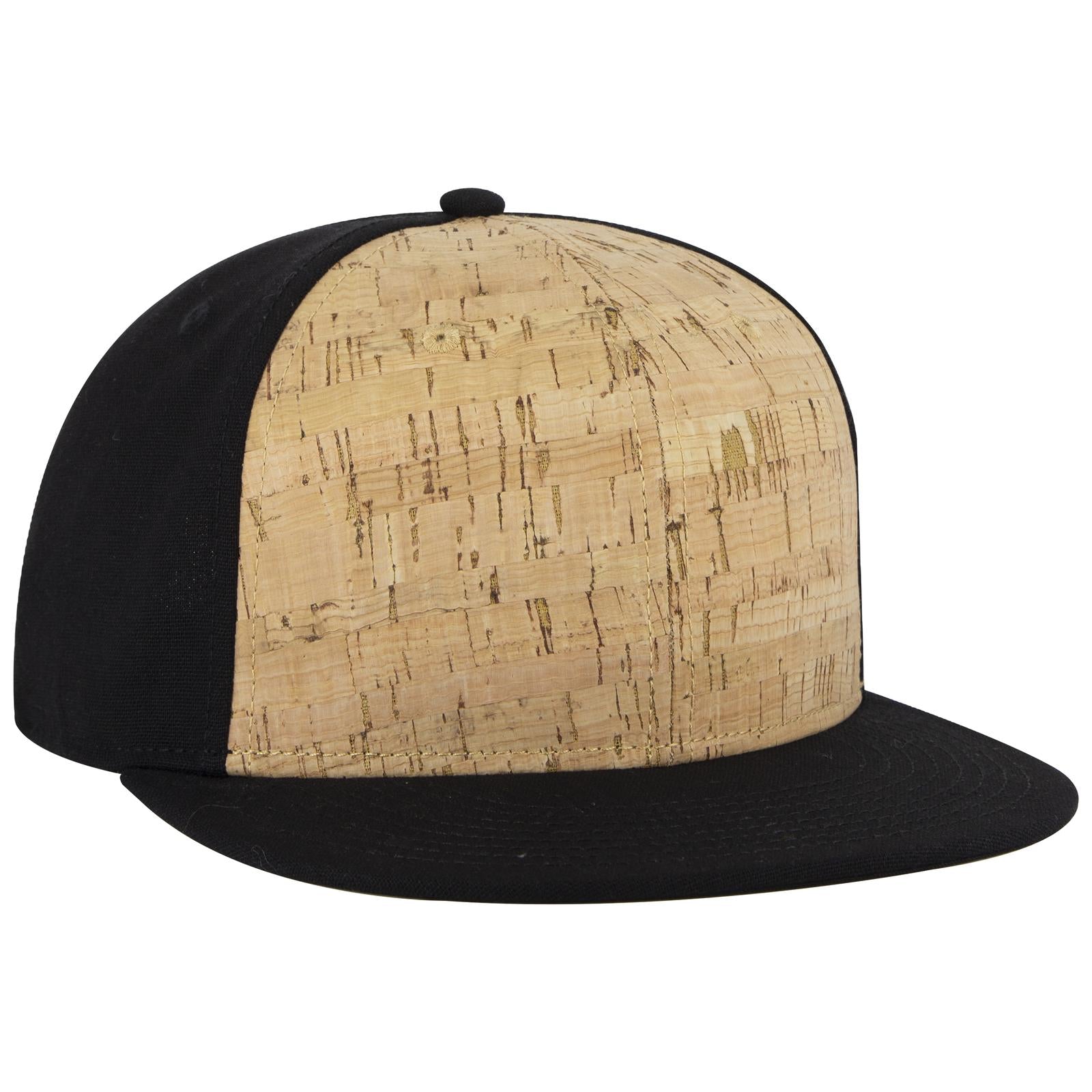 Front View of 0311203 - Blk/Cork/Blk OTTO CAP "OTTO SNAP" 6 Panel Pro Style Snapback Hat