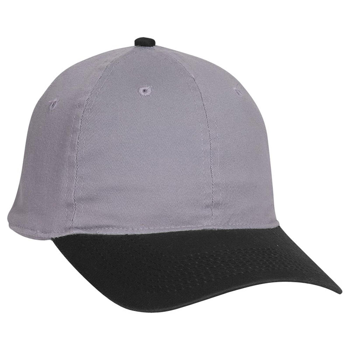 Right View of 0314 - Blk/Gry OTTO CAP "OTTO FLEX" Fitted 6 Panel Low Profile Dad Hat