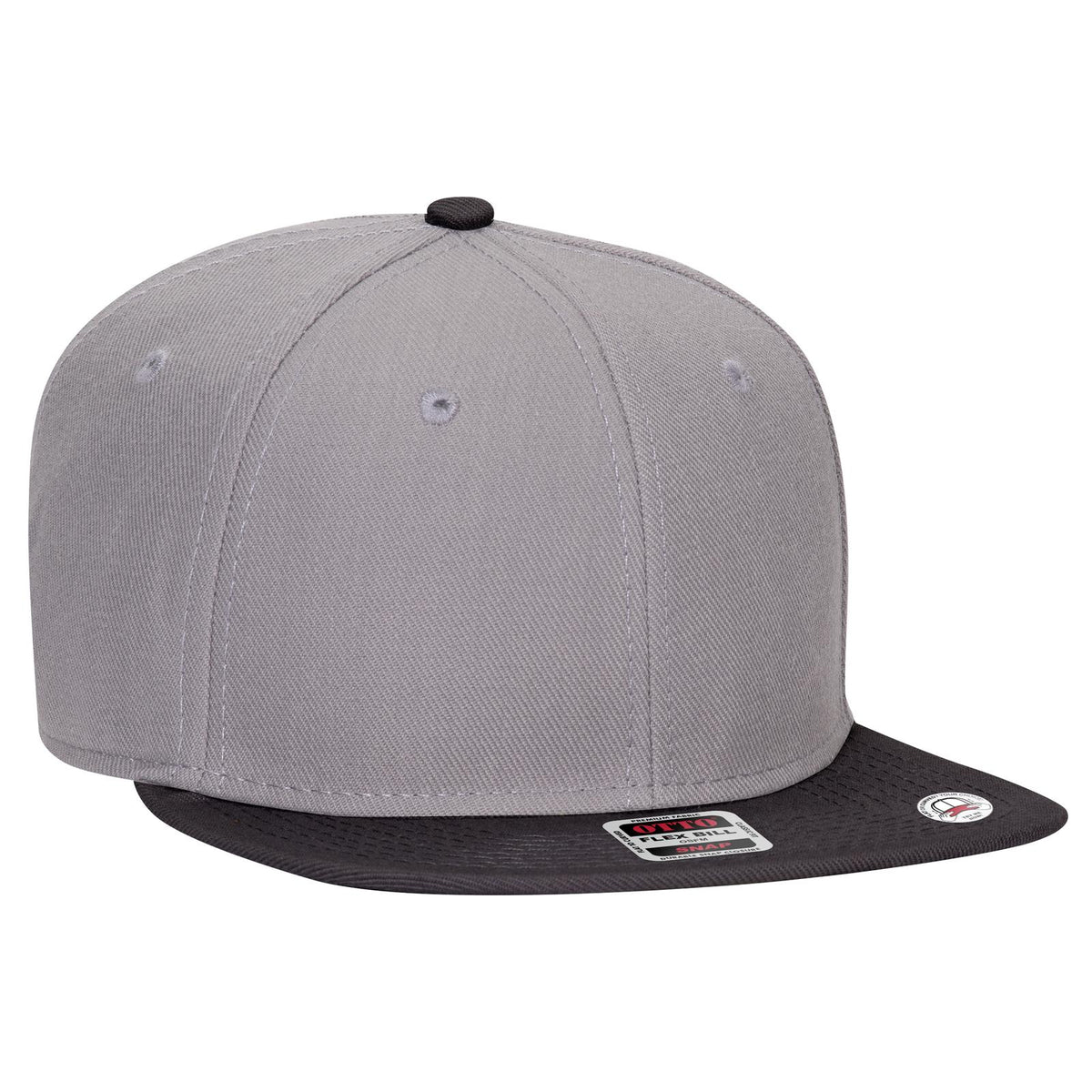 Right View of 031414 - Blk/Gry/Gry OTTO CAP "OTTO SNAP" 6 Panel Pro Style Snapback Hat