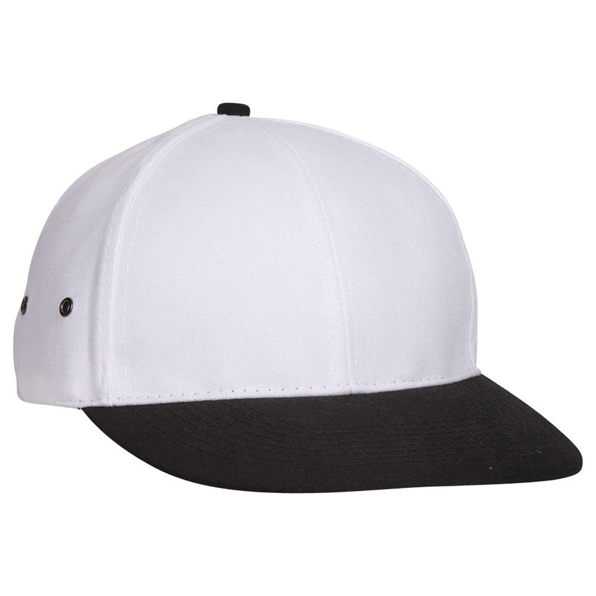 Right View of 0316 - Blk/Wht OTTO CAP 6 Panel Low Profile Baseball Cap
