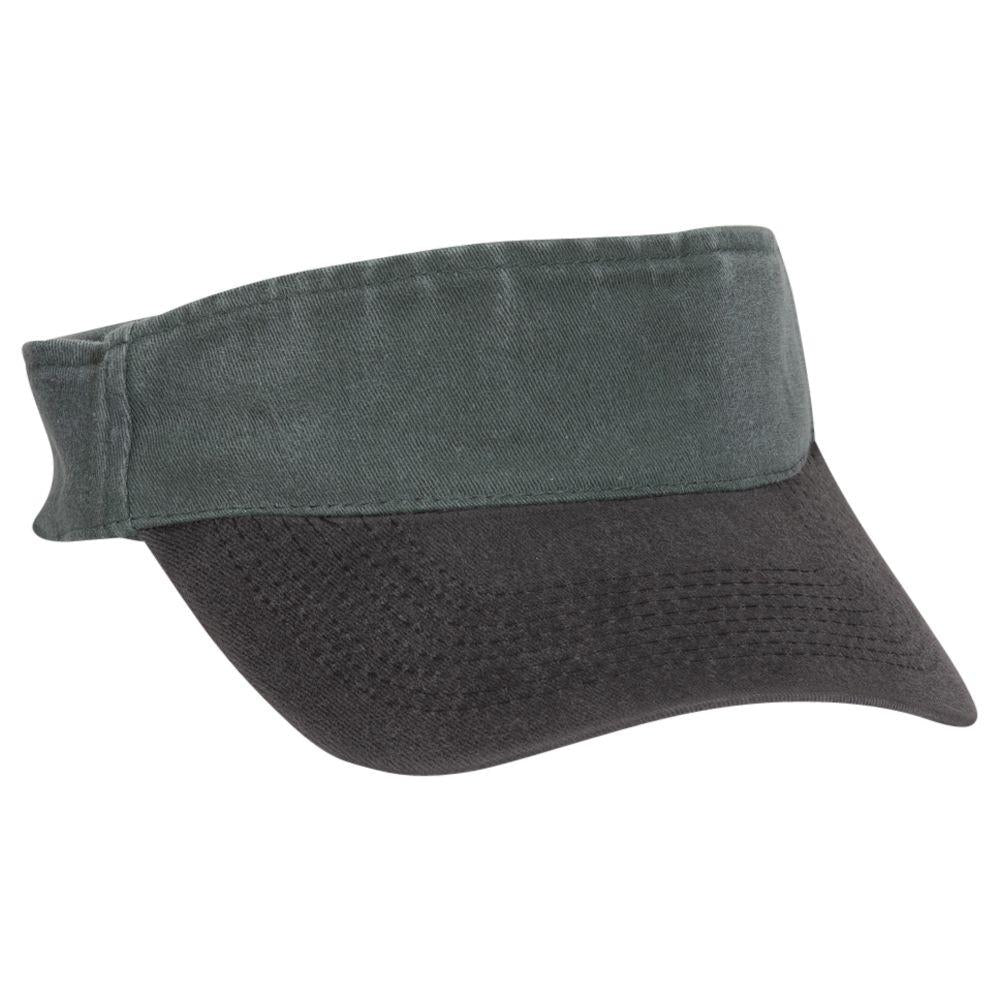 Front View of 0317 - Blk/Dk.Grn OTTO CAP "OTTO FLEX" Fitted Sun Visor