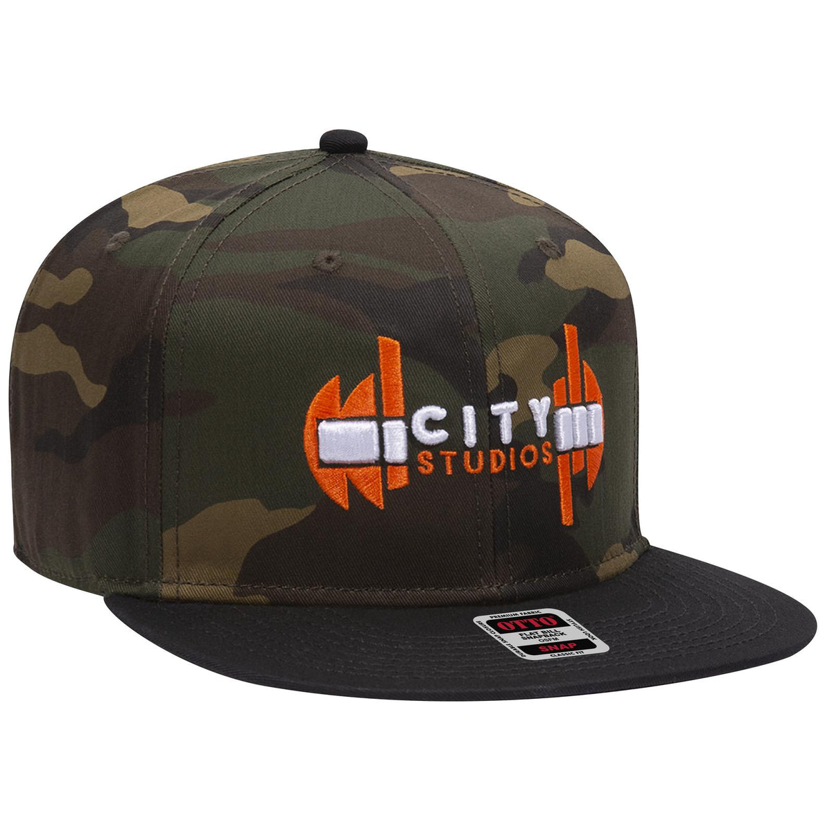 Right View of 031707B - Blk/Dk.Grn/Brn OTTO CAP “OTTO SNAP” 6 Panel Pro Style Snapback Hat