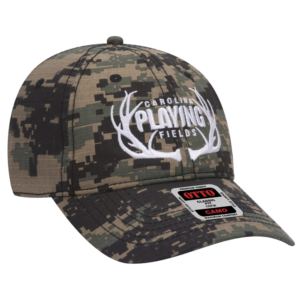 Right View of 031753A - Blk/Dk.Grn/Dk.Kha OTTO CAP Camouflage 6 Panel Low Profile Baseball Cap