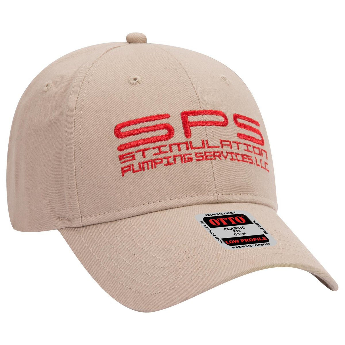 Right View of 032 - Khaki OTTO CAP 6 Panel Low Profile Baseball Cap