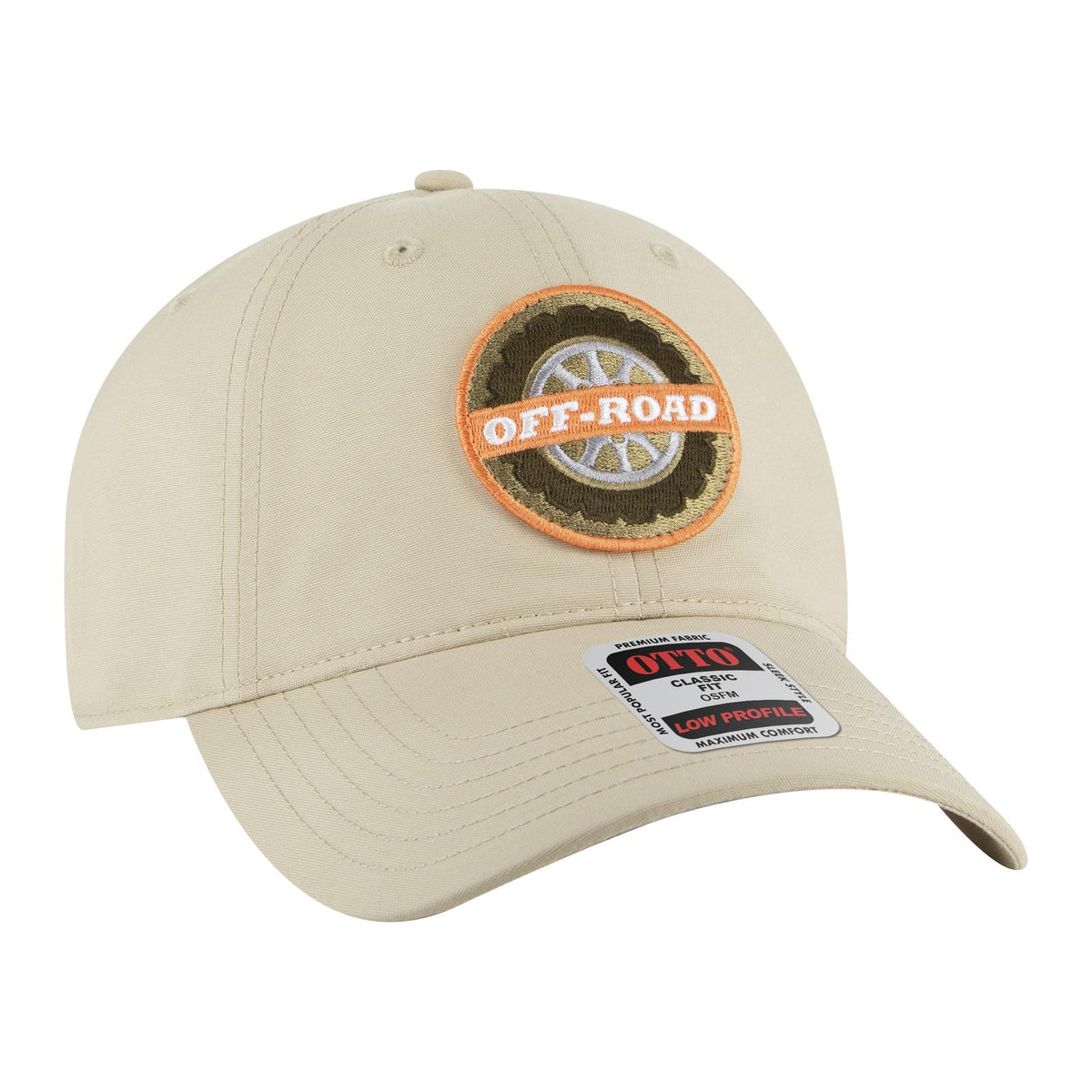 Right View of 032 - Khaki OTTO CAP 6 Panel Low Profile Baseball Cap