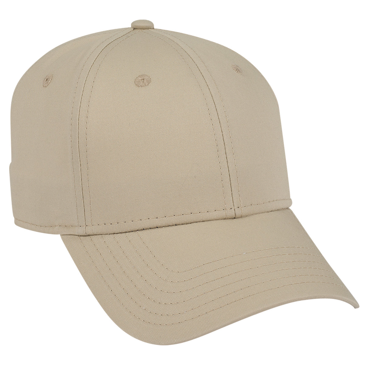 Right View of 032 - Khaki OTTO CAP 6 Panel Low Profile Baseball Cap
