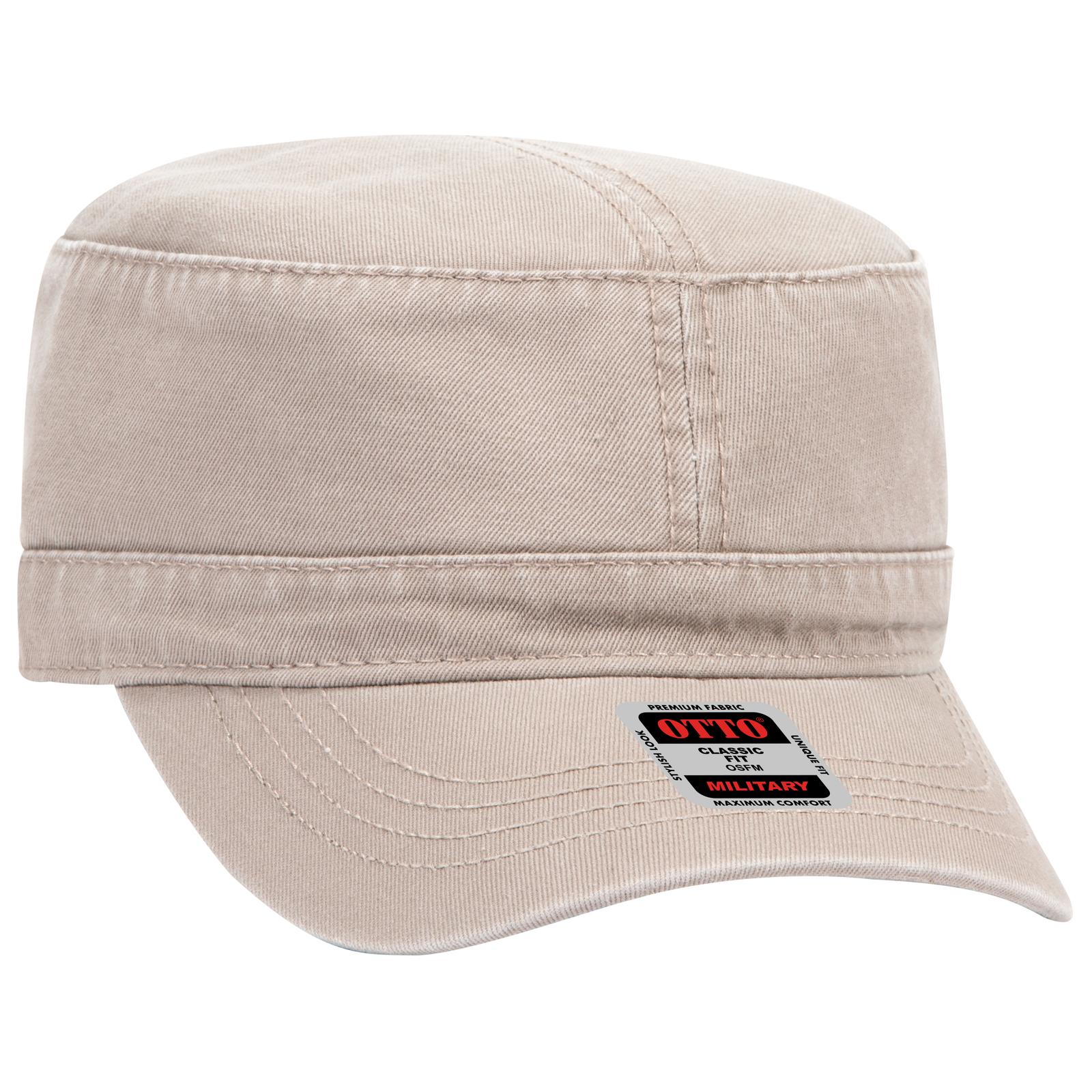Front View of 032 - Khaki OTTO CAP Military Hat
