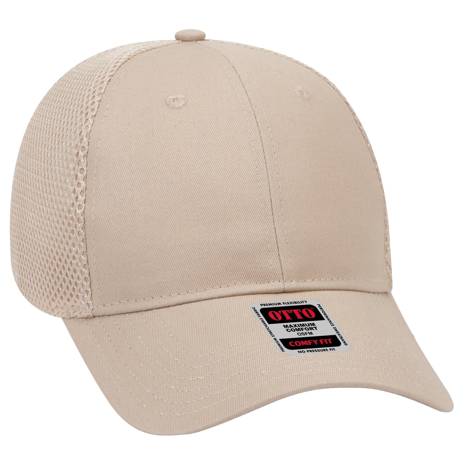 Front View of 032 - Khaki OTTO CAP "OTTO COMFY FIT" 6 Panel Low Profile Baseball Cap