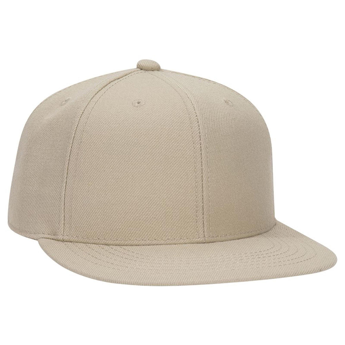 Right View of 032 - Khaki OTTO CAP "OTTO FIT" 6 Panel Mid Profile Flat Visor Baseball Cap