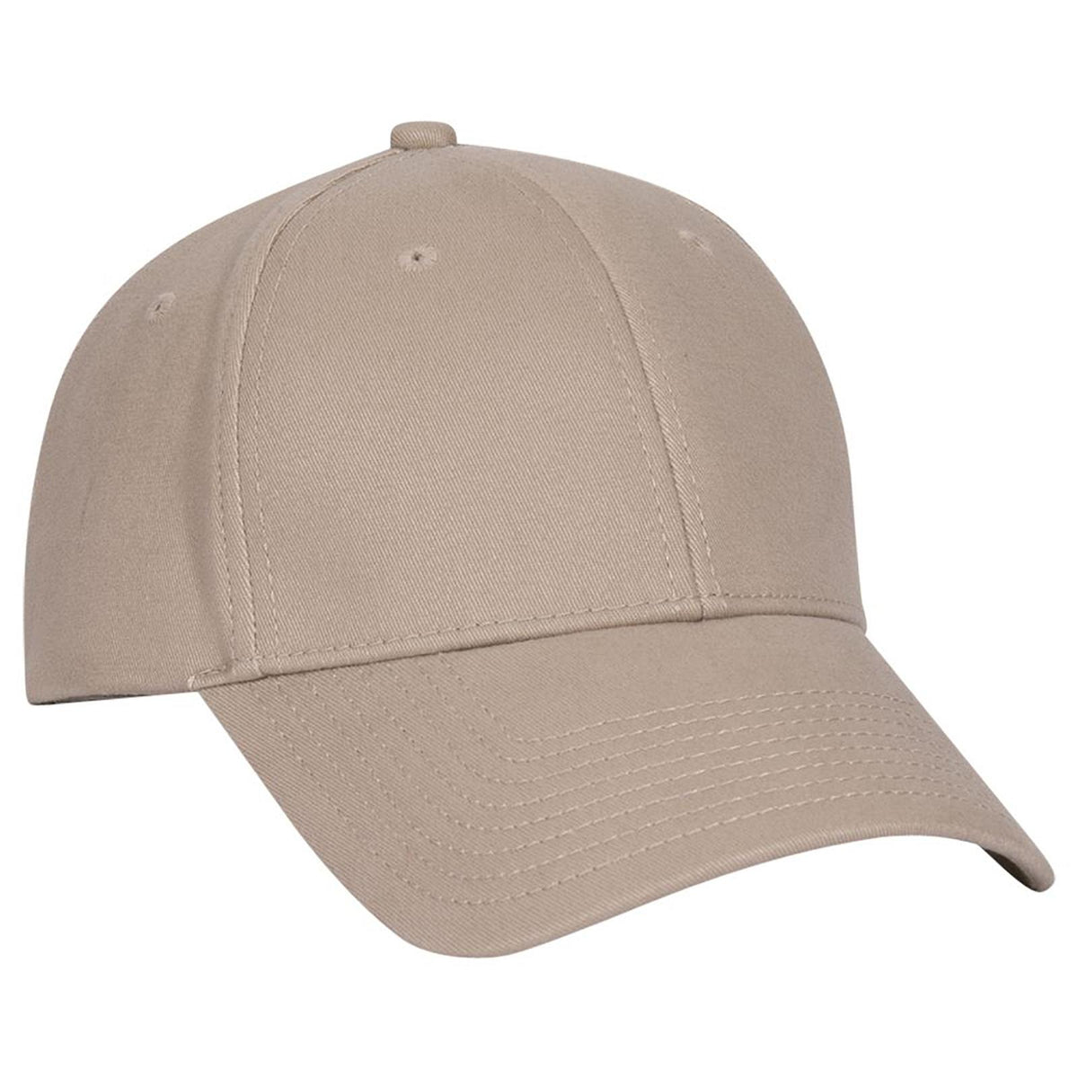 Right View of 032 - Khaki OTTO CAP "OTTO FLEX" Fitted 6 Panel Low Profile Baseball Cap