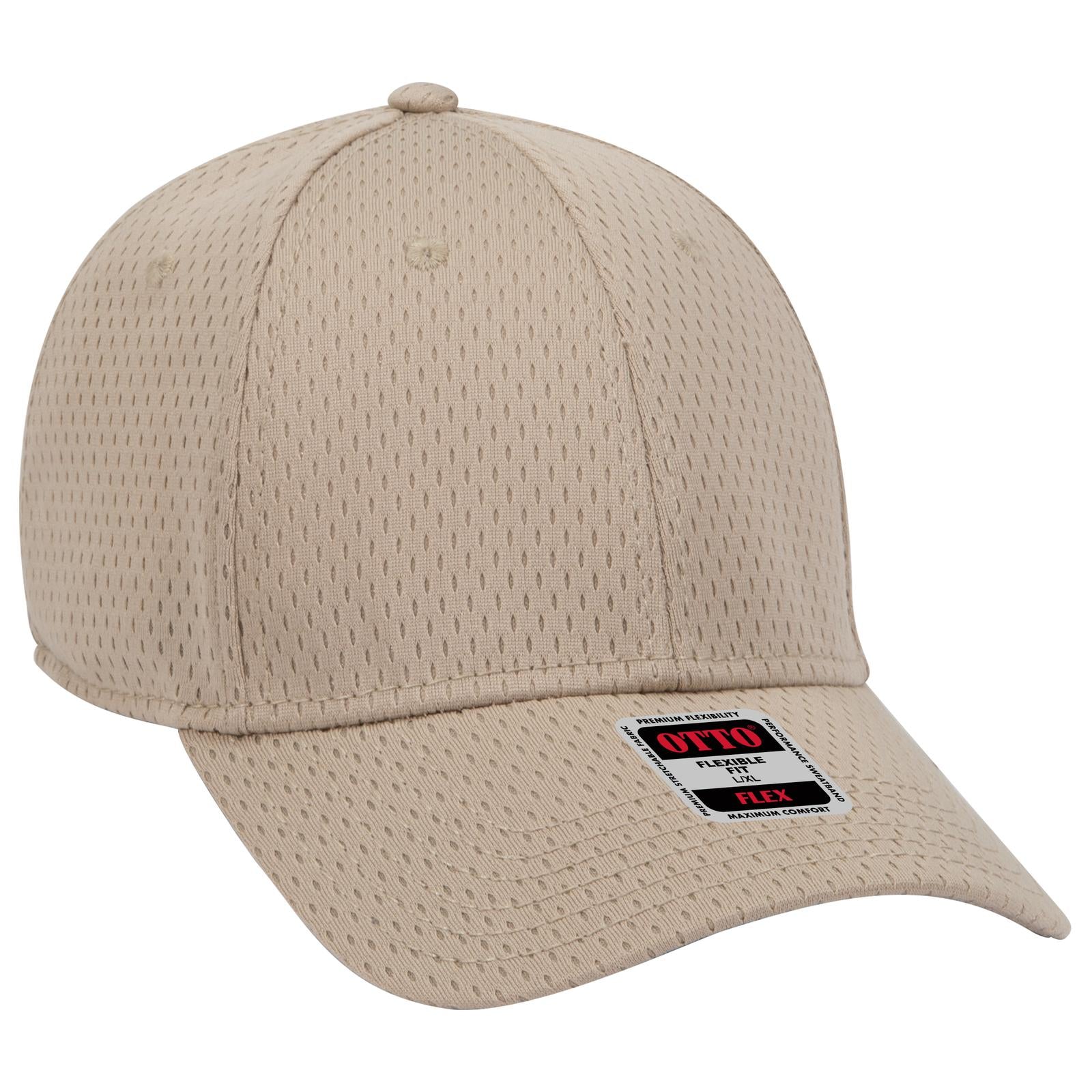 Right View of 032 - Khaki OTTO CAP "OTTO FLEX" Fitted 6 Panel Low Profile Baseball Cap