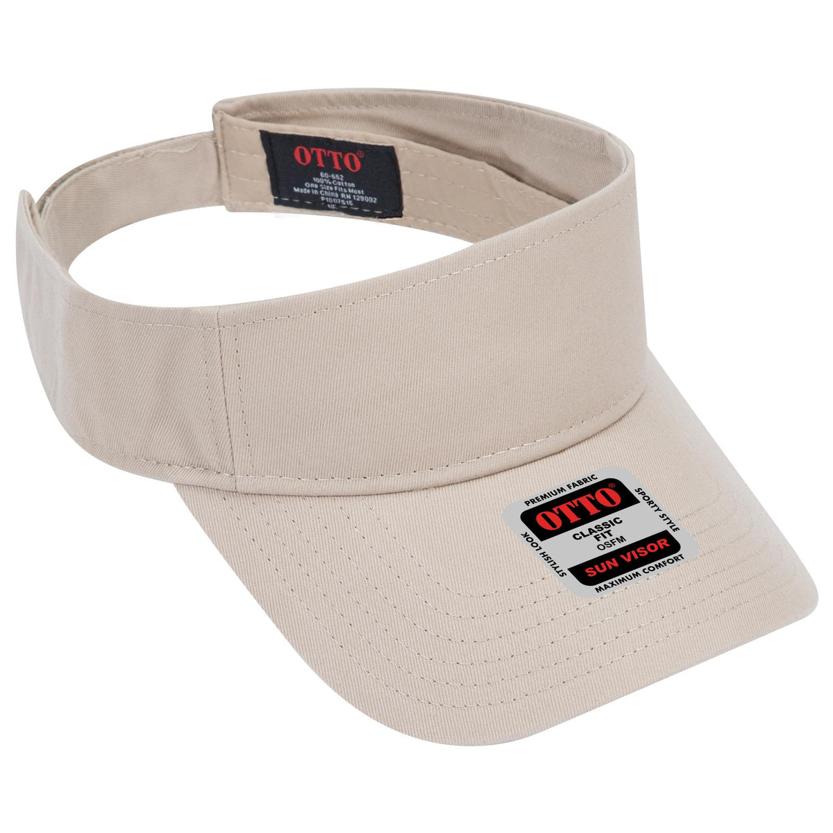 Right View of 032 - Khaki OTTO CAP Sun Visor