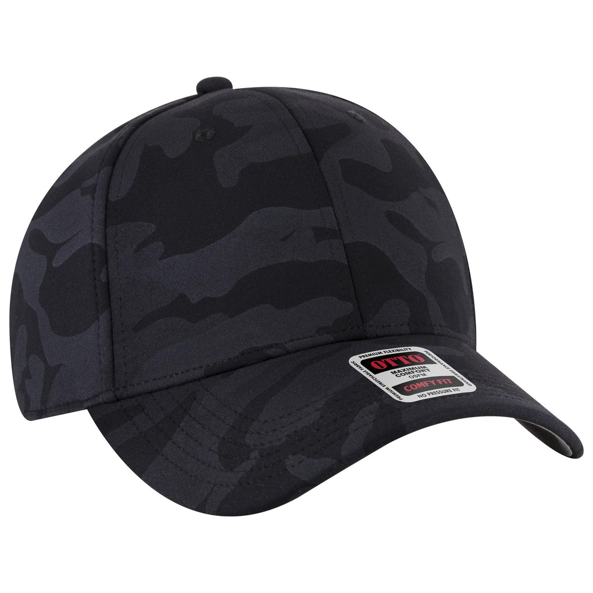 Right View of 0325 - Blk/Ch.Gry OTTO CAP "OTTO COMFY FIT" 6 Panel Low Profile Baseball Cap
