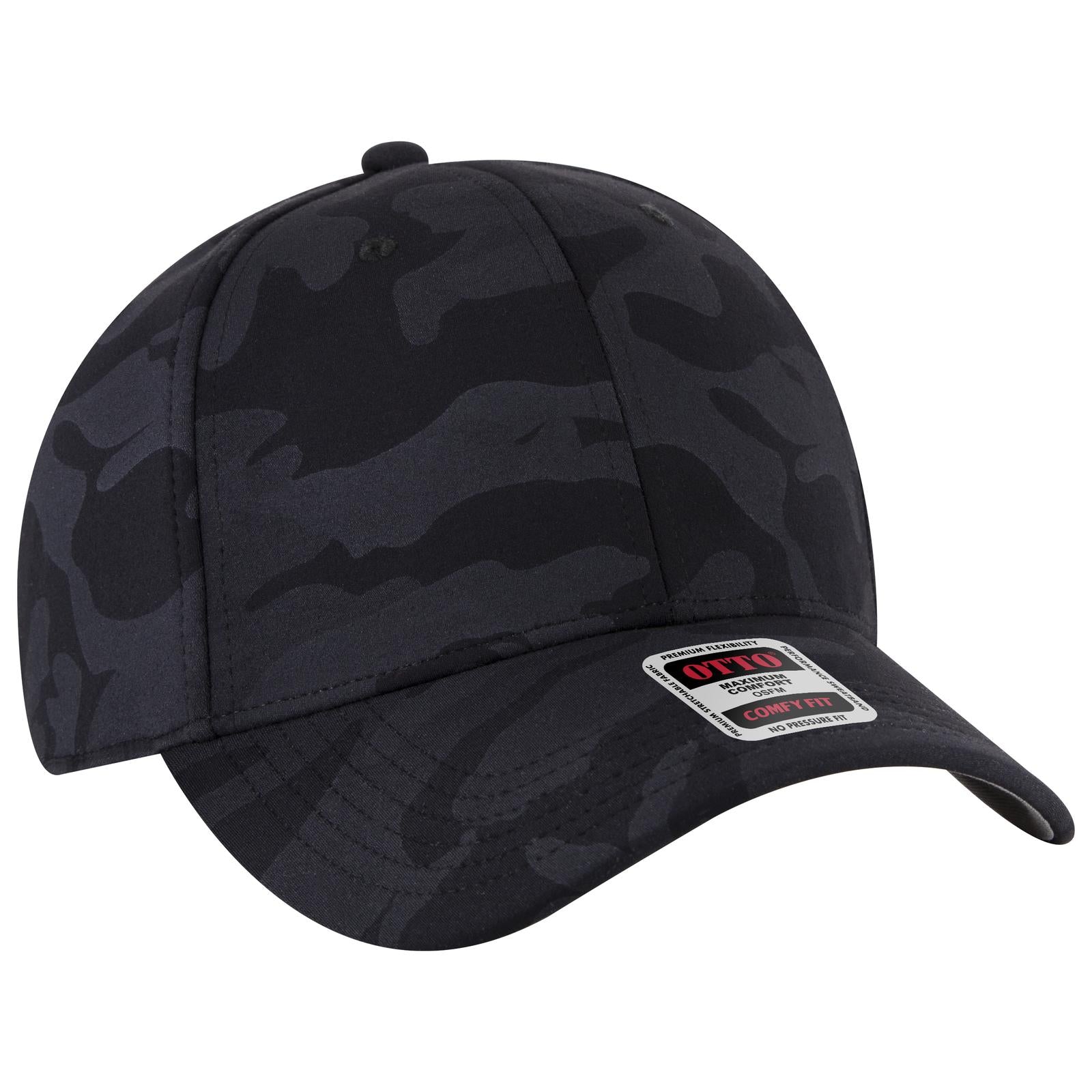 Right View of 0325 - Blk/Ch.Gry OTTO CAP "OTTO COMFY FIT" 6 Panel Low Profile Baseball Cap