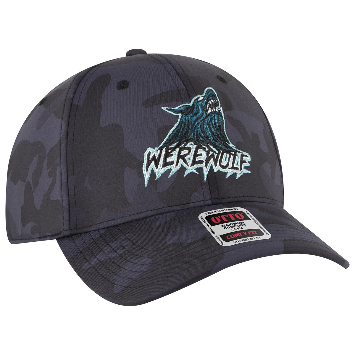 Right View of 0325 - Blk/Ch.Gry OTTO CAP "OTTO COMFY FIT" 6 Panel Low Profile Baseball Cap