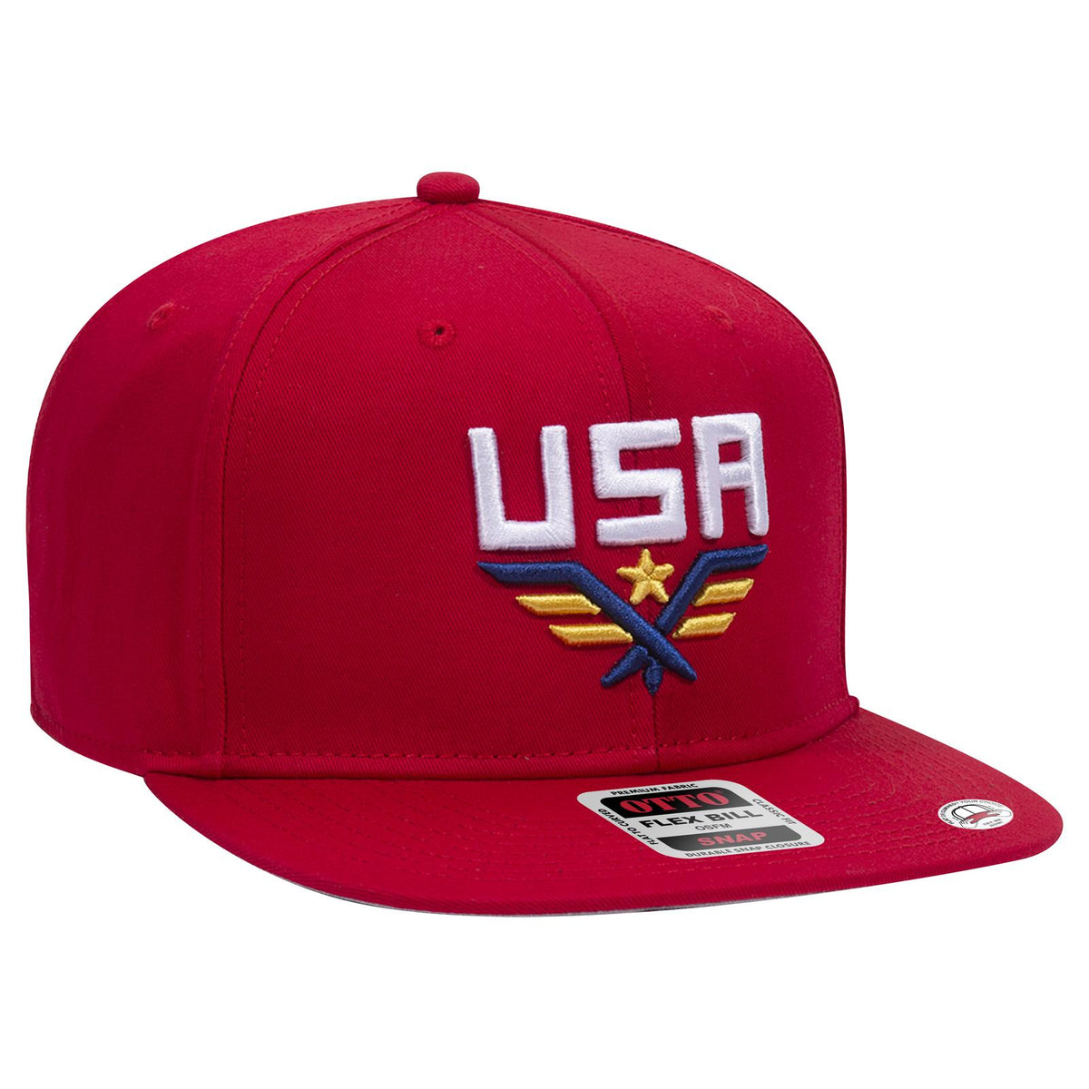 Right View of 032525 - Blk/Ch.Gry/Ch.Gry OTTO CAP “OTTO SNAP” 6 Panel Pro Style Snapback Hat