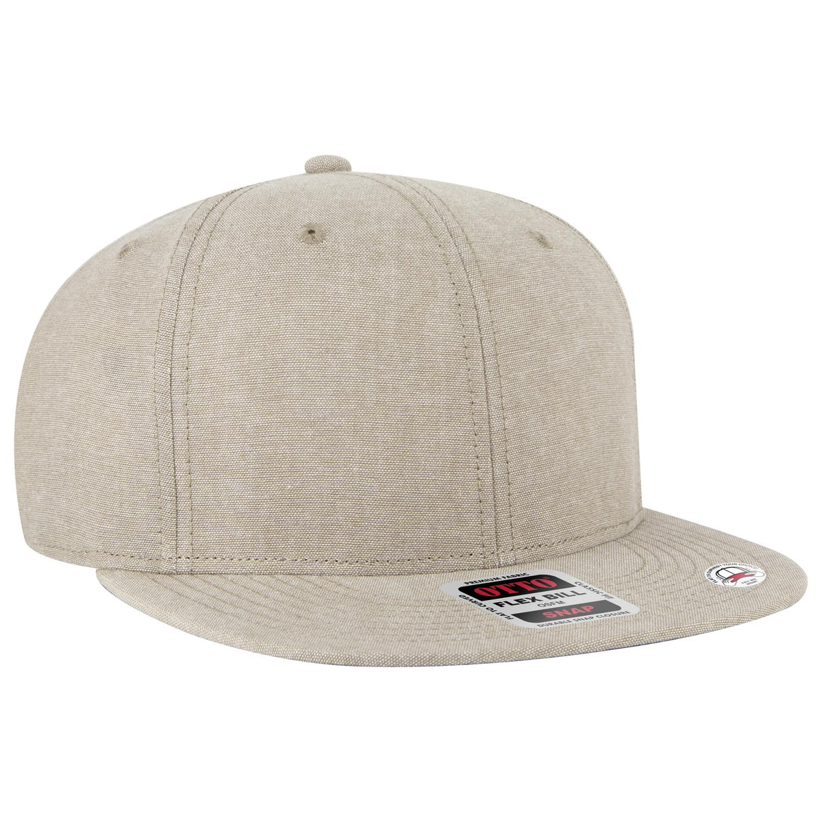 Right View of 032A - Khk OTTO CAP “OTTO SNAP” 6 Panel Pro Style Snapback Hat
