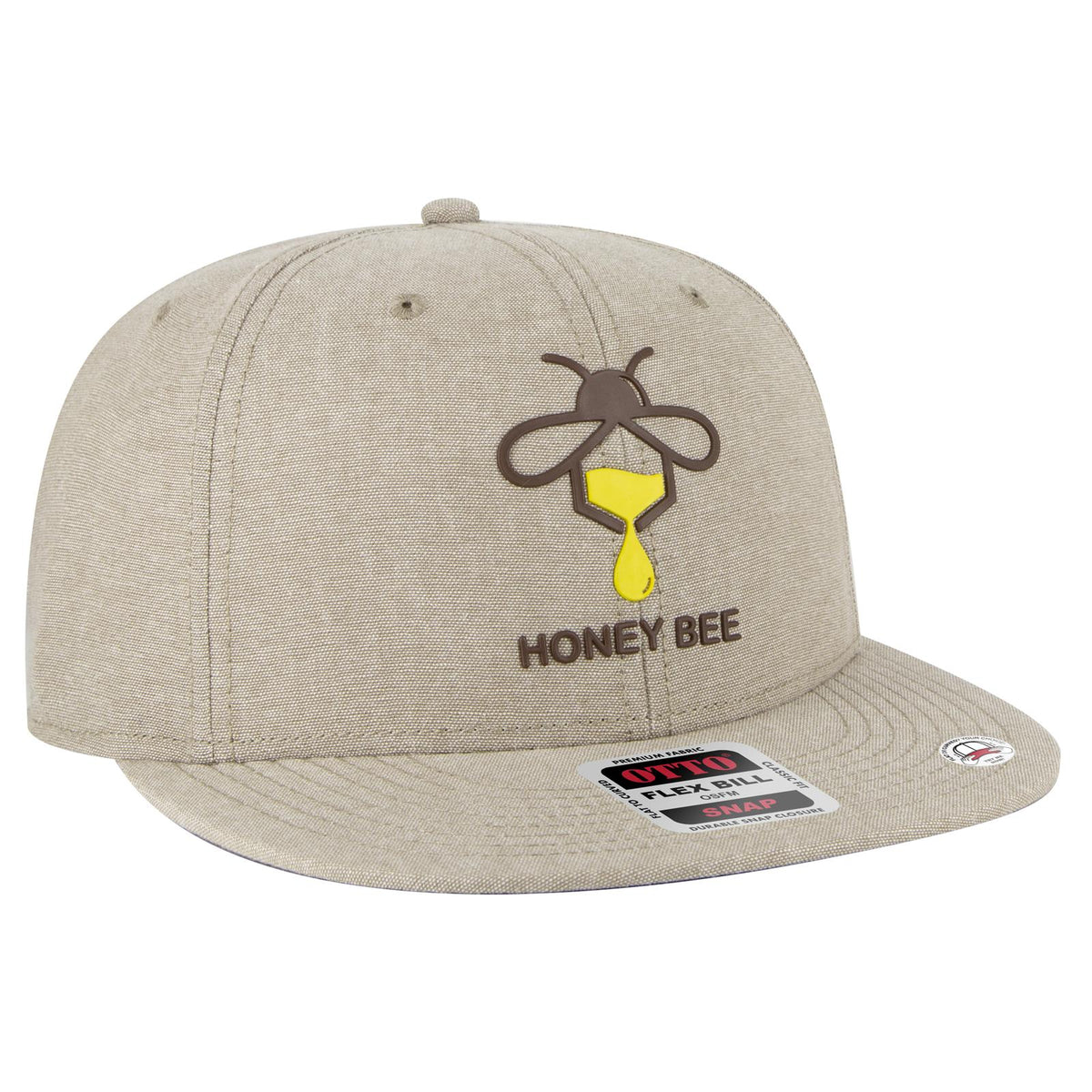 Right View of 032A - Khk OTTO CAP “OTTO SNAP” 6 Panel Pro Style Snapback Hat