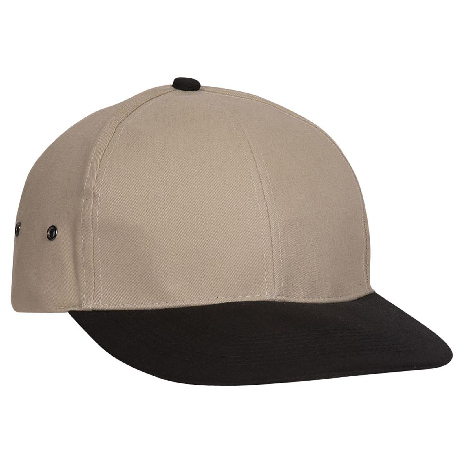 Right View of 0332 - Blk/Kha OTTO CAP 6 Panel Low Profile Baseball Cap