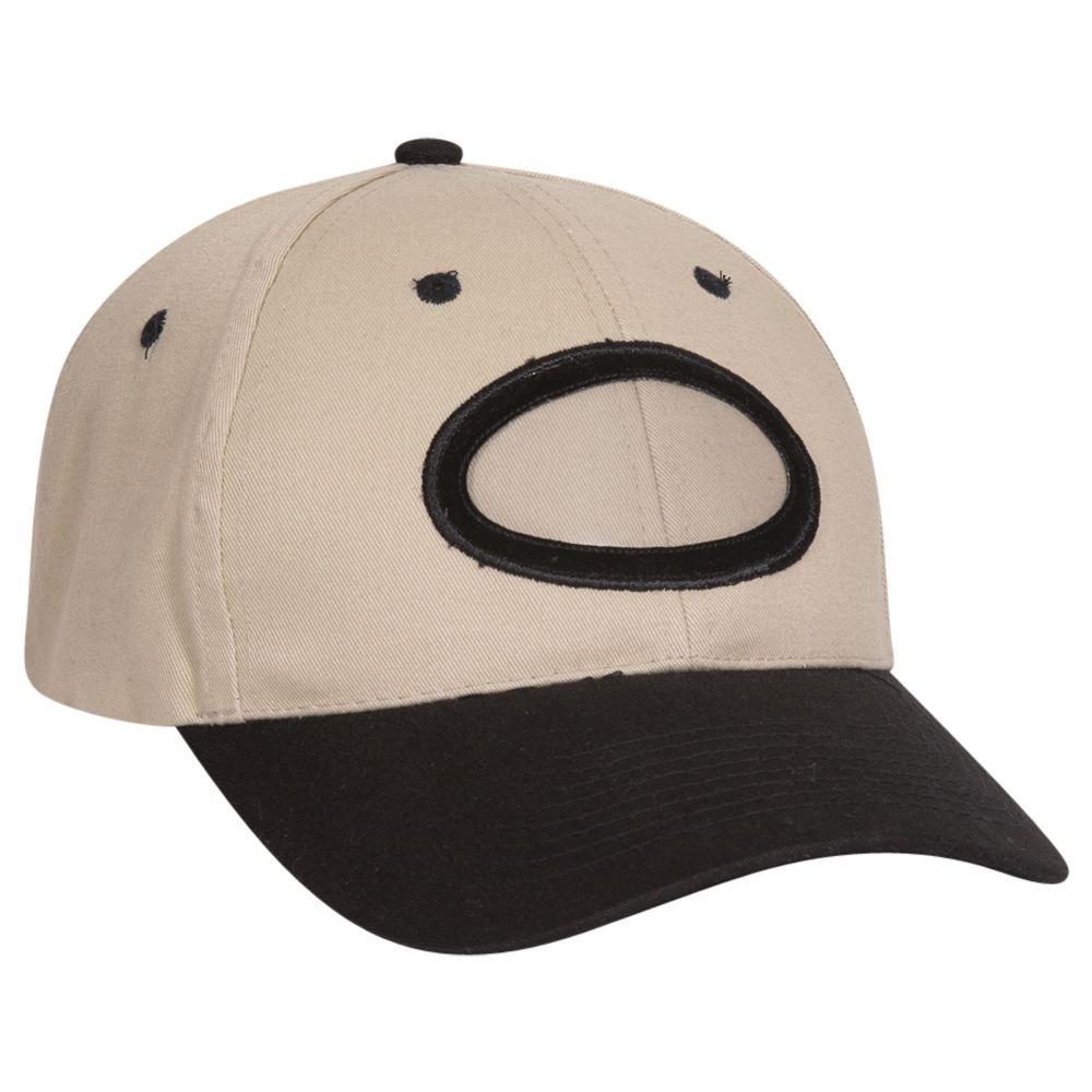 Right View of 0332 - Blk/Kha OTTO CAP 6 Panel Low Profile Baseball Cap