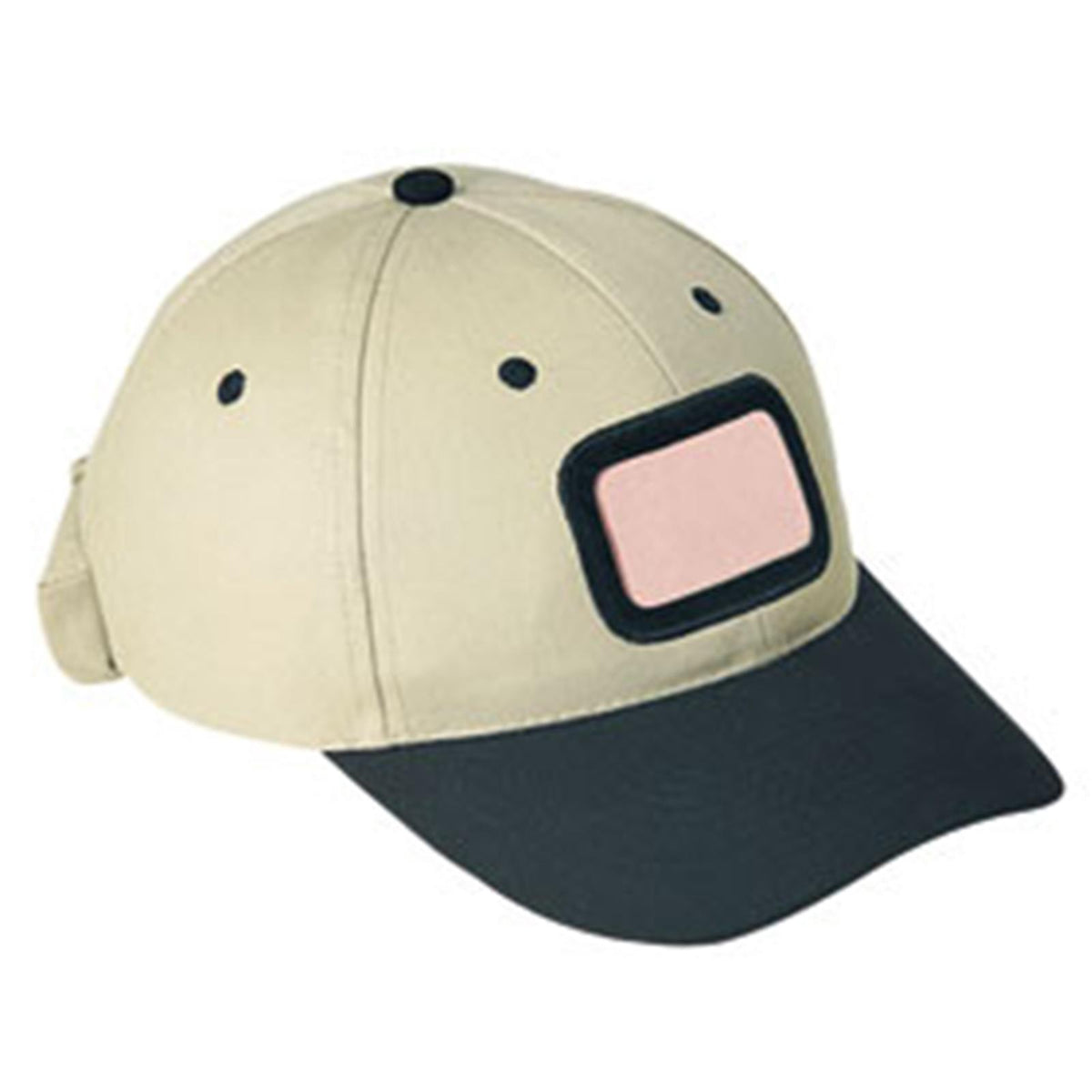 Right View of 0332 - Blk/Kha OTTO CAP Young Adult 6 Panel Low Profile Baseball Cap