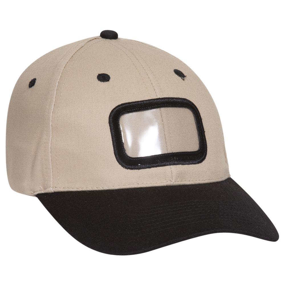 Right View of 0332 - Blk/Kha OTTO CAP Young Adult 6 Panel Low Profile Baseball Cap
