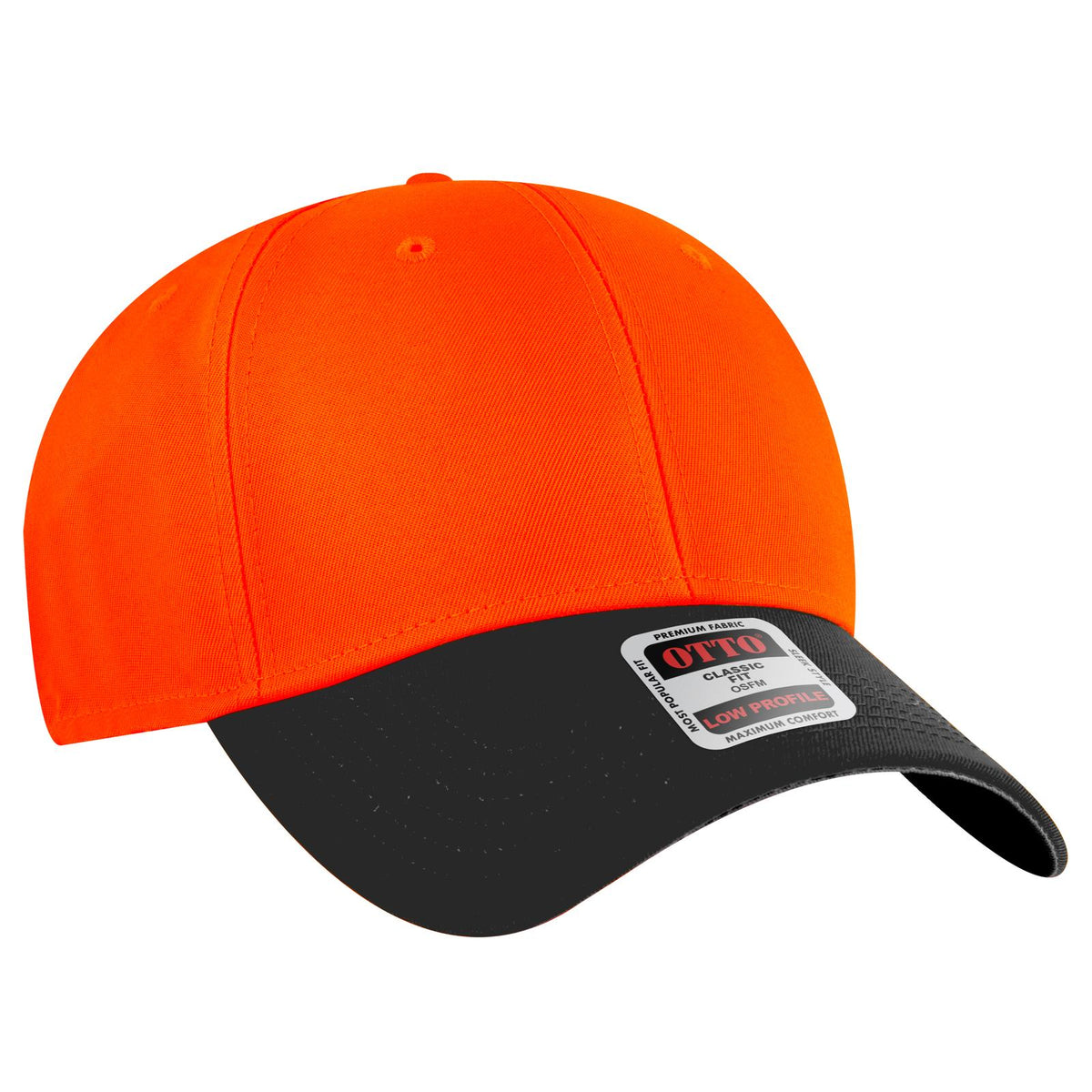 Right View of 036262 - Blk/Org/Org OTTO CAP 6 Panel Low Profile Baseball Cap