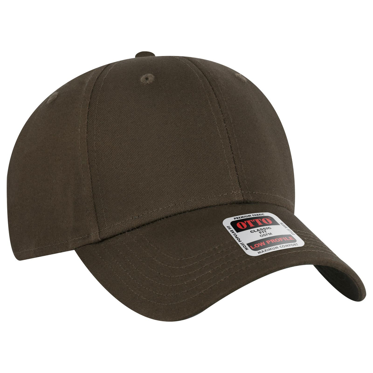 Right View of 039 - Dk. Brown OTTO CAP 6 Panel Low Profile Baseball Cap