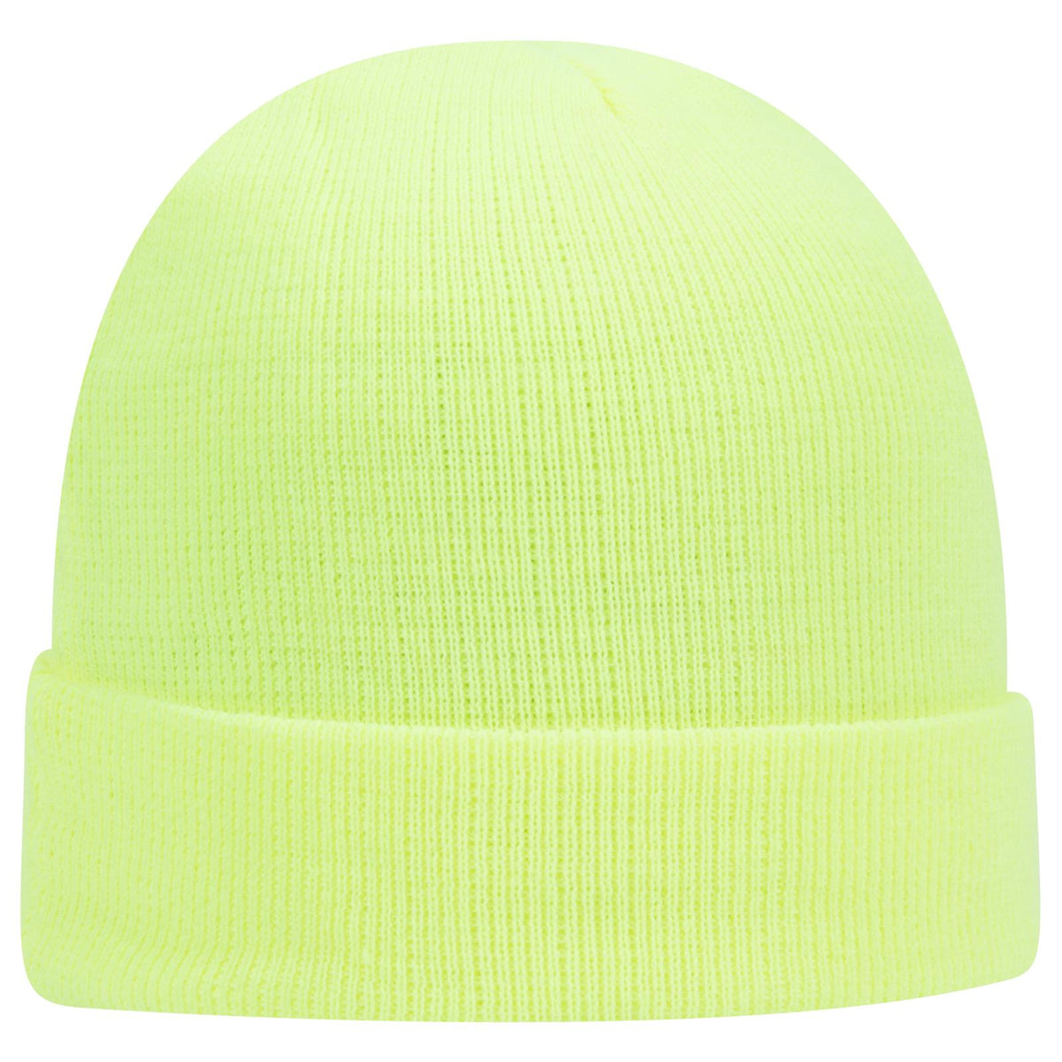 Right View of 040 - N. Yellow OTTO CAP 12" Classic Knit Beanie w/ Cuff