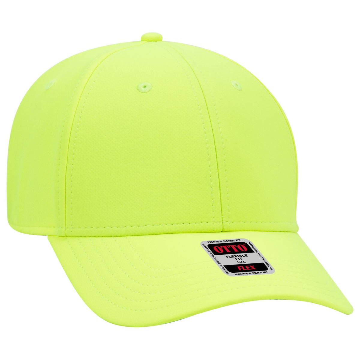 Right View of 040 - N. Yellow OTTO CAP "OTTO FLEX" Fitted UPF 50+ 6 Panel Low Profile Baseball Cap