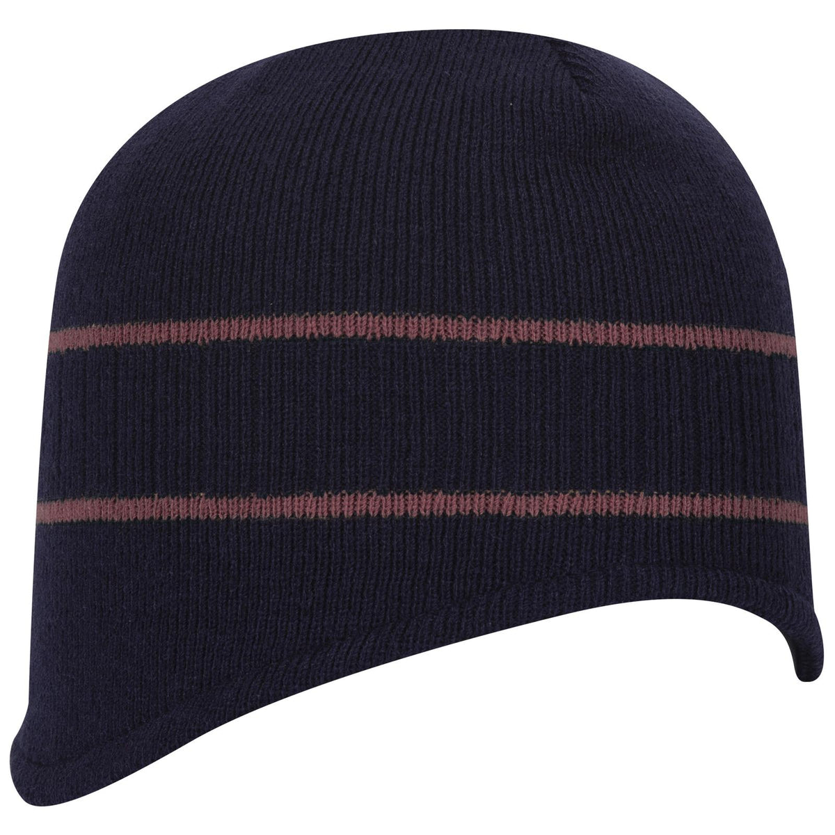 Right View of 0410 - Nvy/Marn OTTO CAP Beanie with Stripes