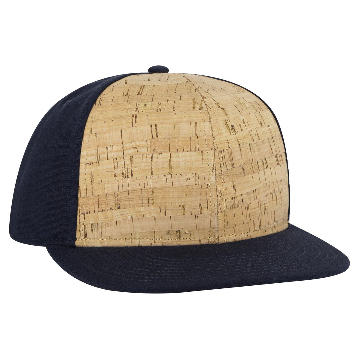 Right View of 0411204 - Nvy/Cork/Nvy OTTO CAP "OTTO SNAP" 6 Panel Pro Style Snapback Hat
