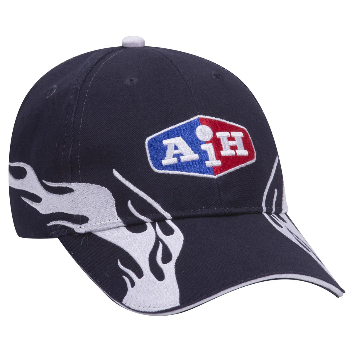 Right View of 041616D - Nvy/Wht/Wht OTTO CAP 6 Panel Low Profile Baseball Cap