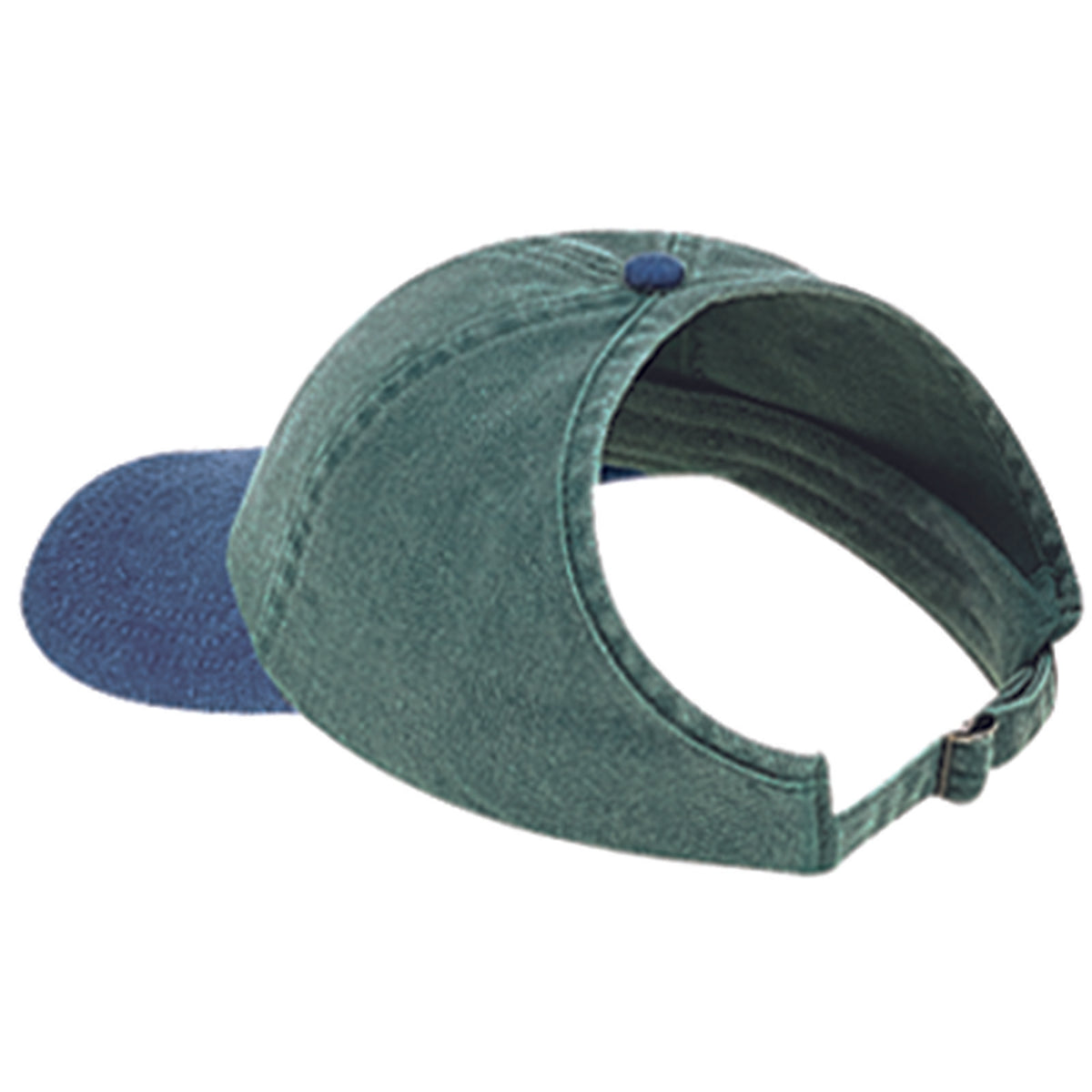 Right View of 0417 - Nvy/Dk.Grn OTTO CAP 4 Panel Ponytail Cap